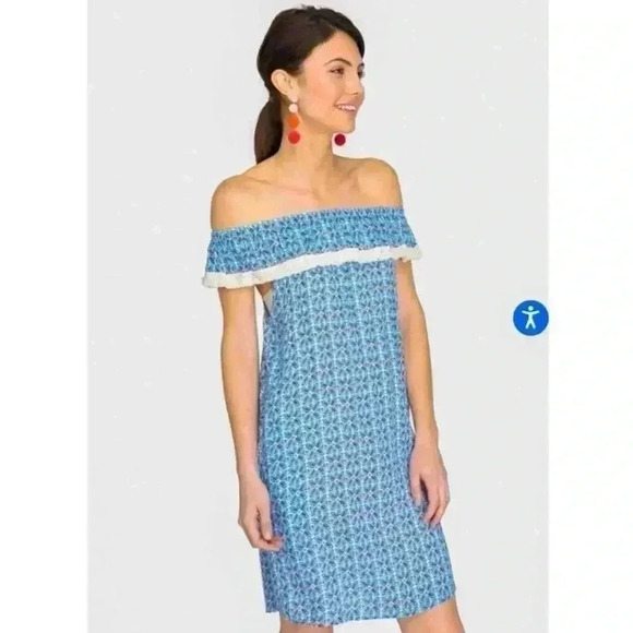 New Roberta Roller Rabbit Lucia Bai Off The Shoulder Dress XS - Picture 1 of 11
